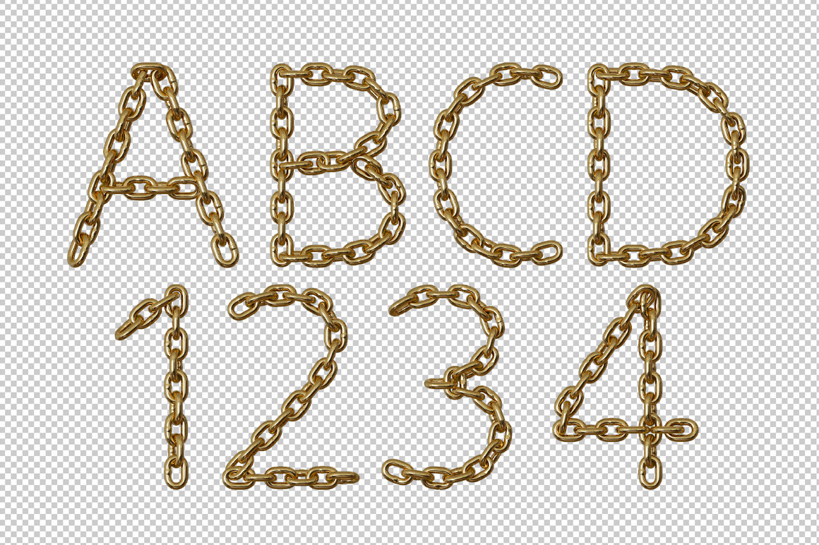 Gold Chain Font