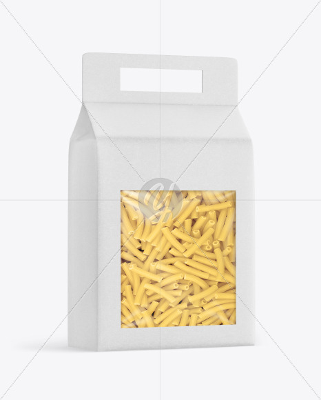 Kraft Box with Tortiglioni Pasta Mockup