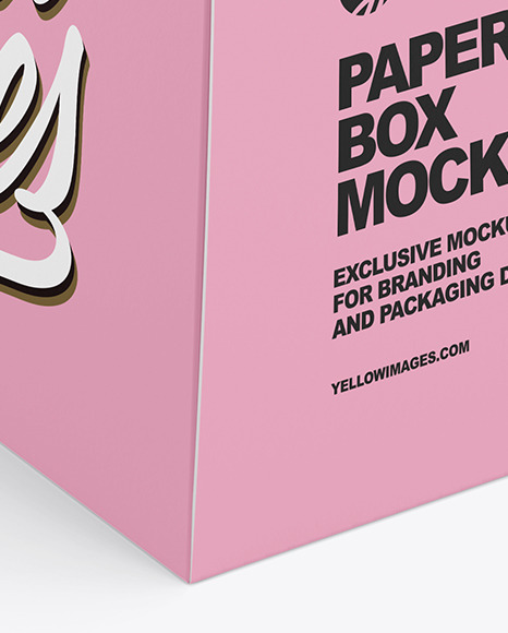 Paper Box w/ Handle Mockup