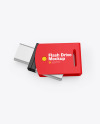 USB Type C Flash Drive Mockup