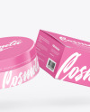 Box with Cosmetic Jar Mockup
