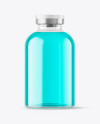Clear Glass Medical Bottle Mockup