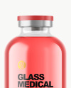 Clear Glass Medical Bottle Mockup