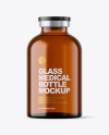 Amber Glass Medical Bottle Mockup