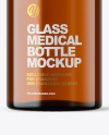 Amber Glass Medical Bottle Mockup