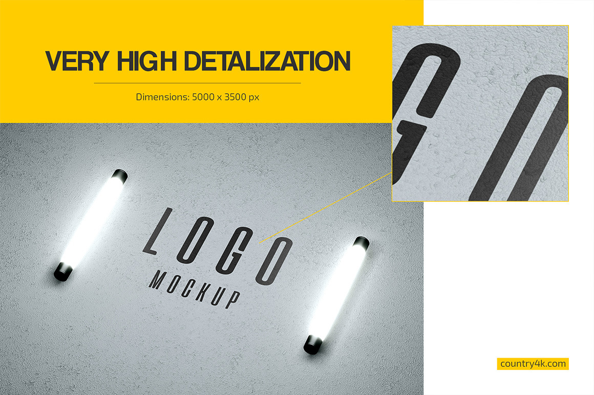 Logo Mockup with Lights Logo Mockup with Lights
