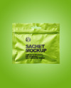 Metallic Sachet with Zip Lock Mockup