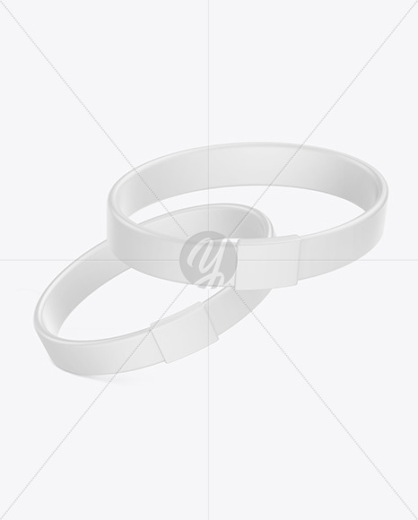 Two Silicone Wristbands Mockup