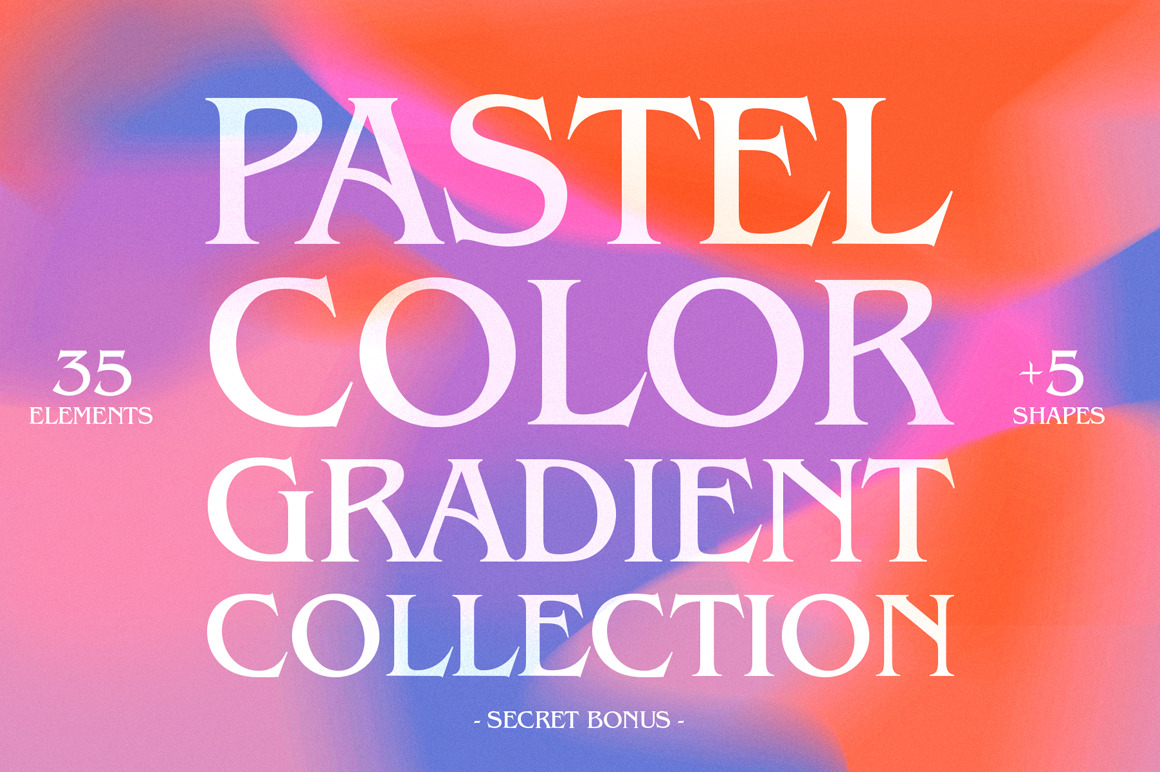 Pastel color gradient collection