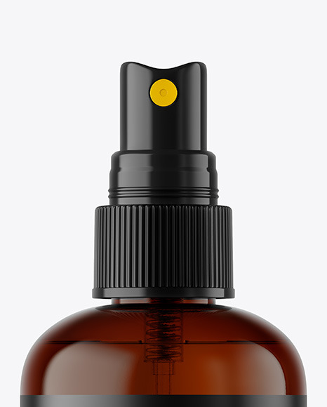 Amber Cosmetic Spray Bottle Mockup