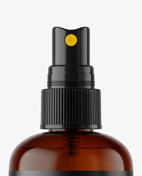 Amber Cosmetic Spray Bottle Mockup