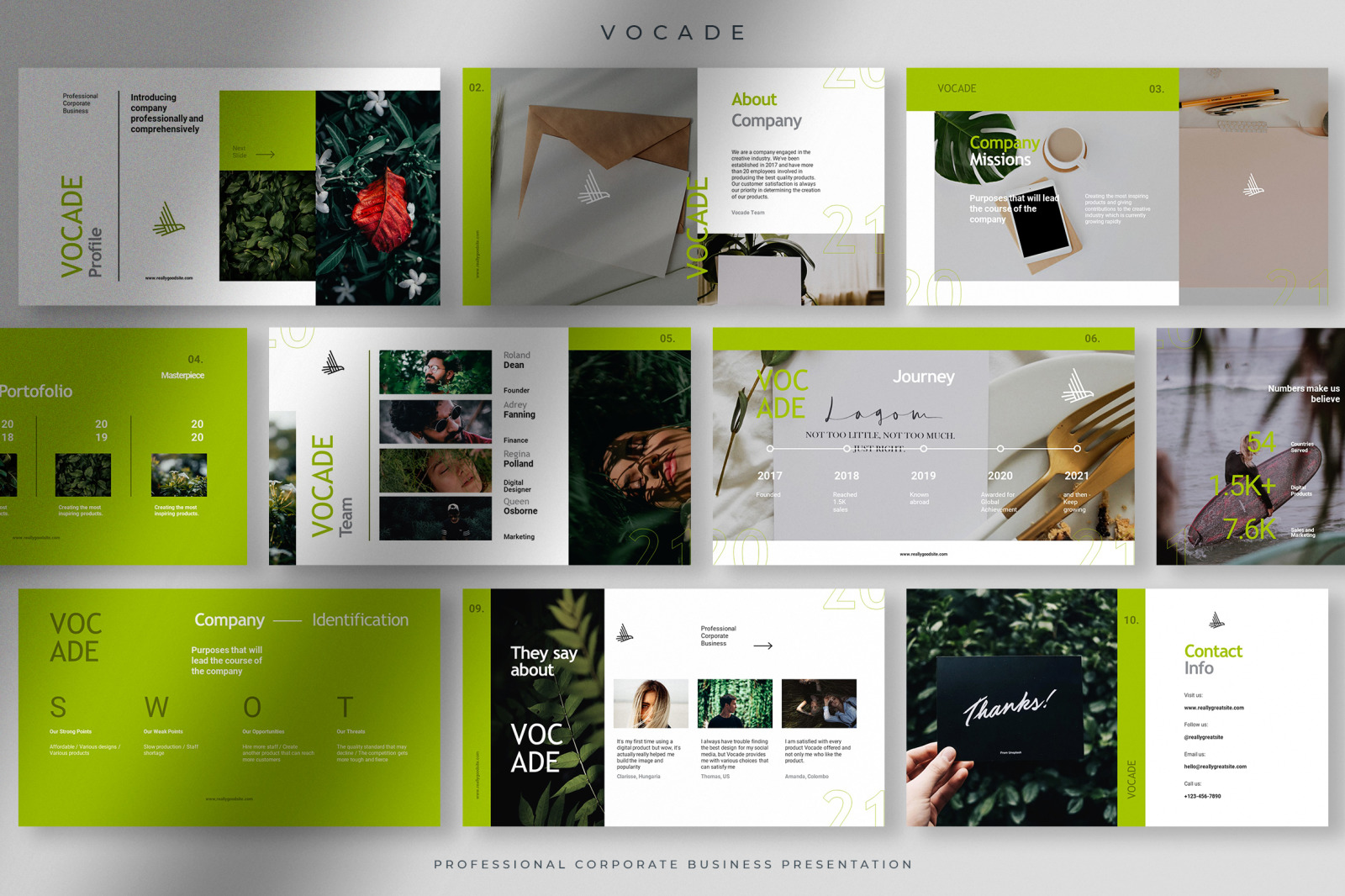 Vocade - Fresh Avocado Professional Corporate Business Presentation Vocade - Fresh Avocado Professional Corporate Business Presentation