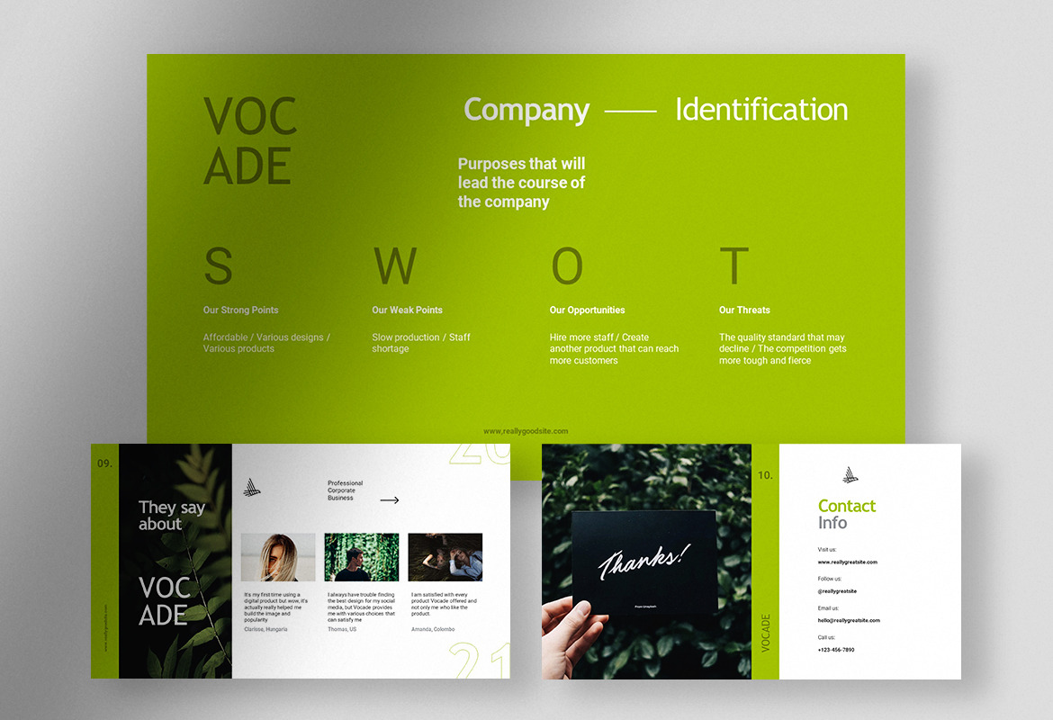 Vocade - Fresh Avocado Professional Corporate Business Presentation