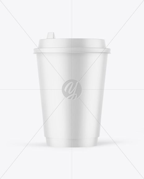 Matte Paper Coffee Cup Mockup