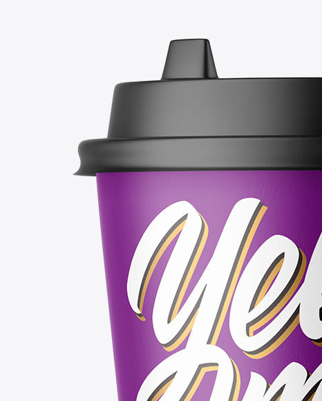 Matte Paper Coffee Cup Mockup