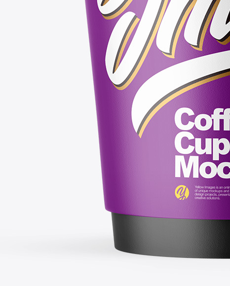 Matte Paper Coffee Cup Mockup