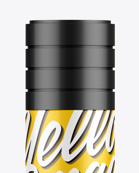 Glossy Aerosol Bottle Mockup