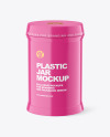 Glossy Plastic Jar Mockup