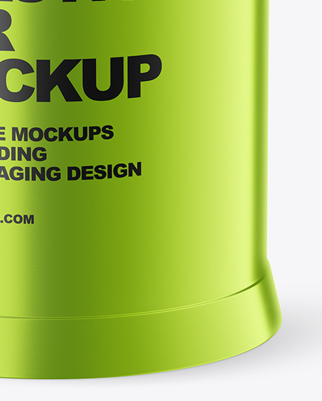 Metallized Plastic Jar Mockup