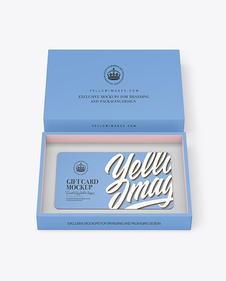 Gift Card in a Box Mockup