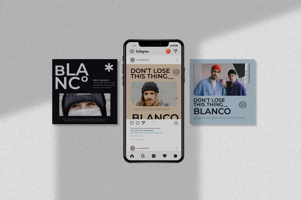 blanco instagram template