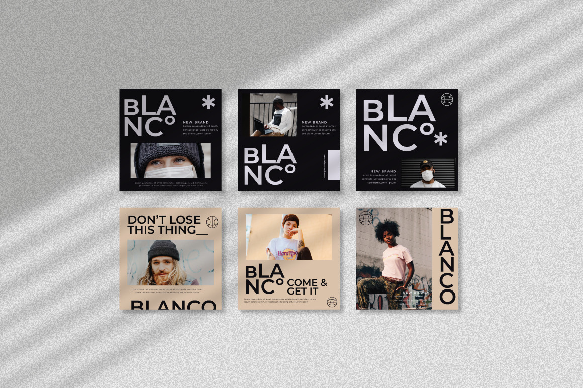 blanco instagram template