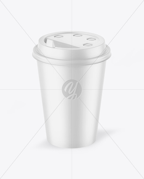 Matte Paper Coffee Cup Mockup