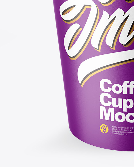 Matte Paper Coffee Cup Mockup