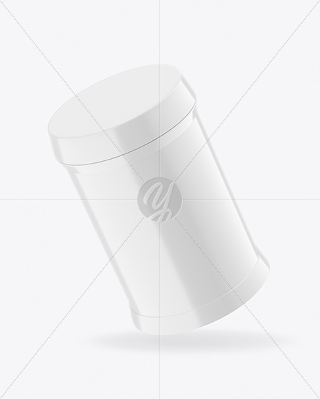 Glossy Plastic Jar Mockup