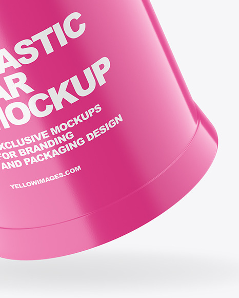 Glossy Plastic Jar Mockup