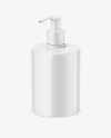 Glossy Liquid Soap Bottle with Pump Mockup