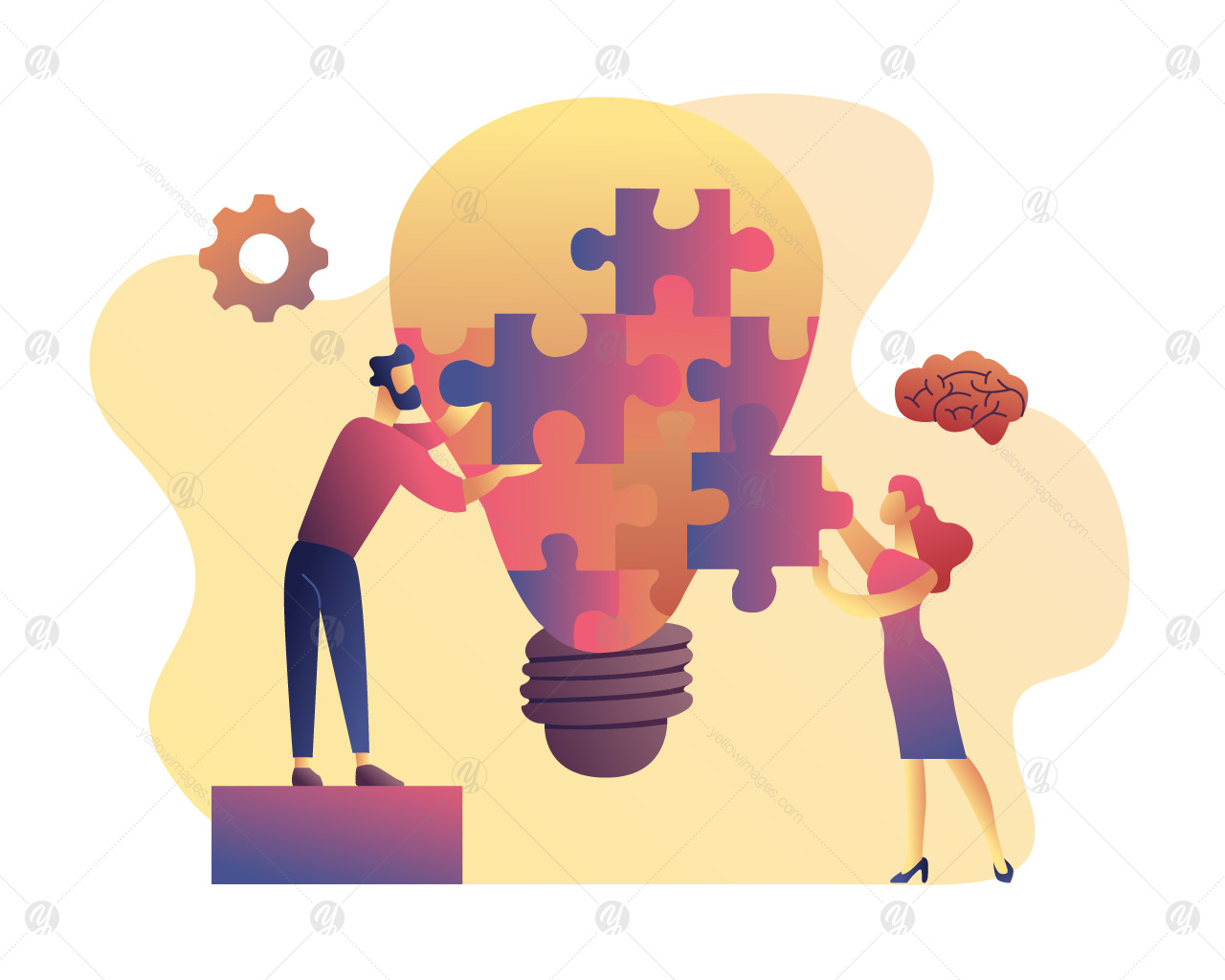 Project Process Illsutrasion Project Process Illsutrasion