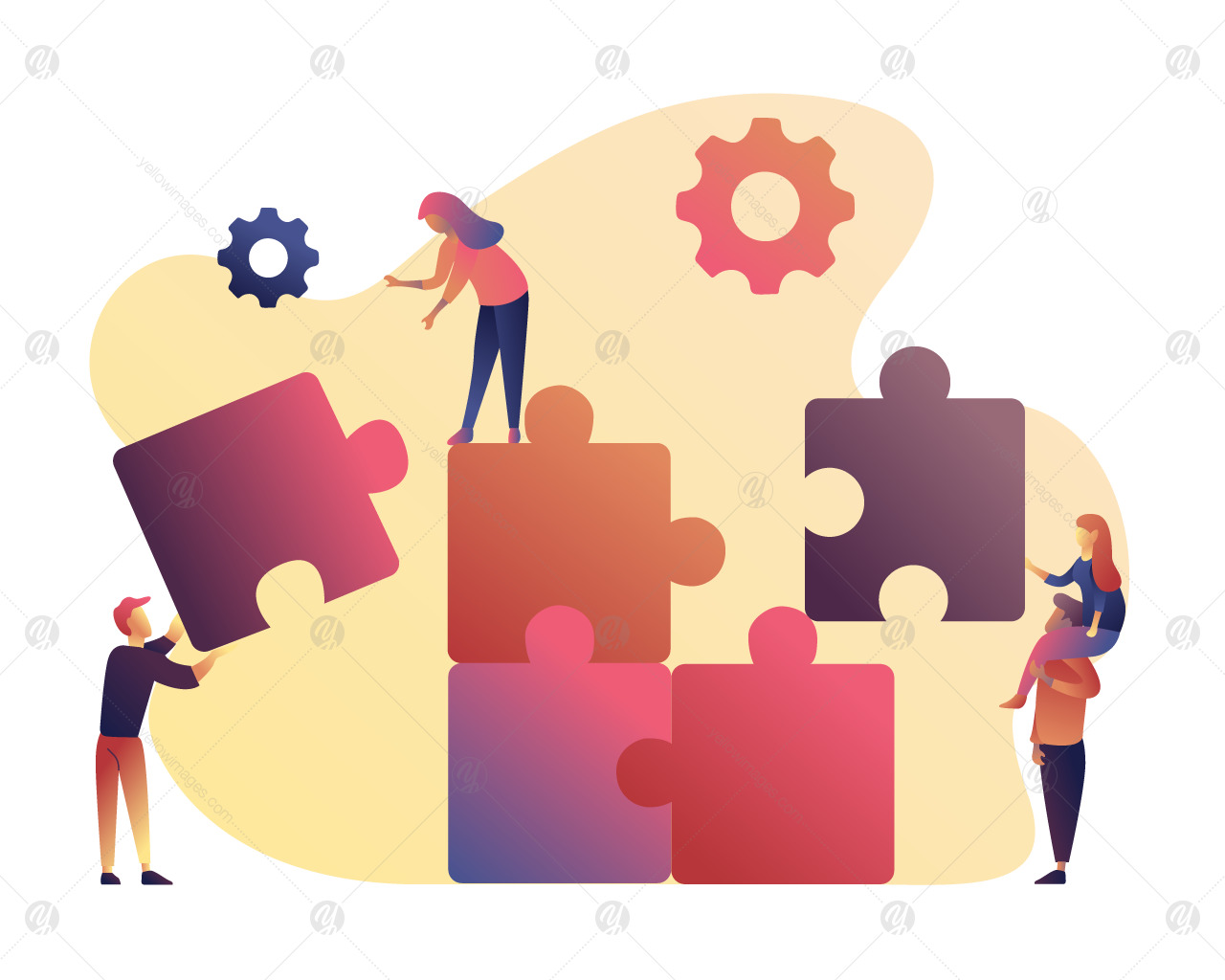 Project Process Illsutrasion Project Process Illsutrasion