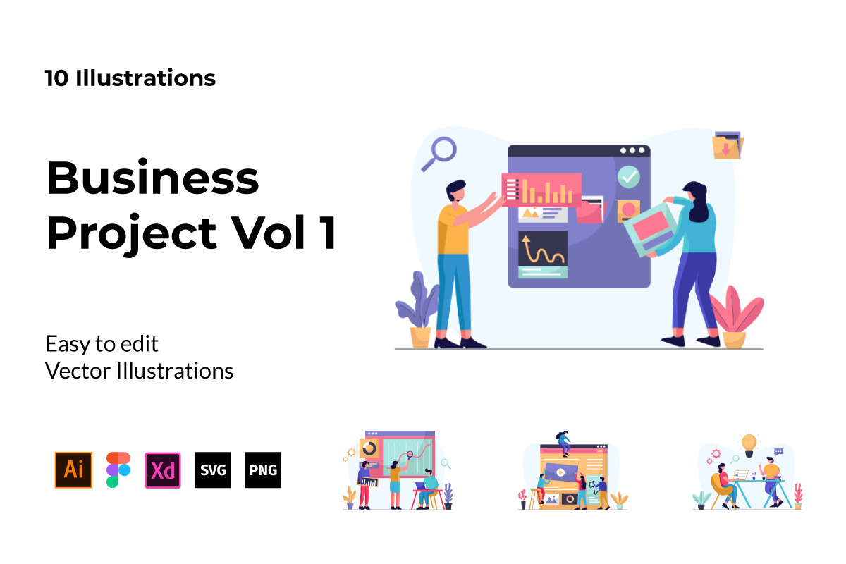 Business Project Illsutrations Pack 1