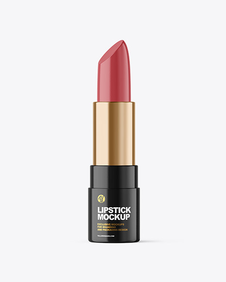 Glossy Lipstick Tube Mockup