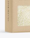 Kraft Box with Rice Mockup