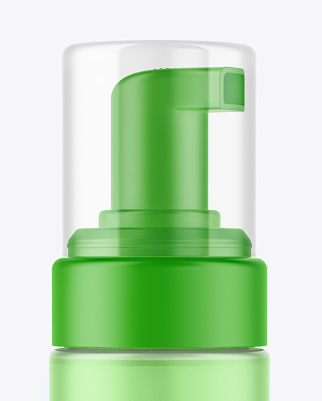 Frosted Cosmetic Bottle with Pump Mockup