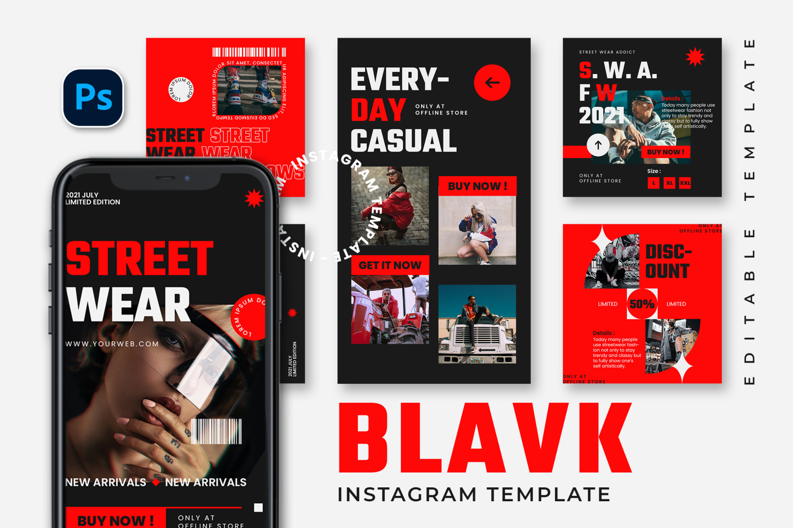 Blavk Instagram Template