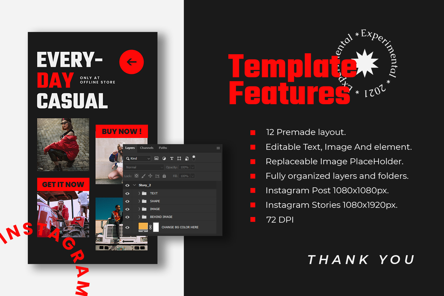 Blavk Instagram Template