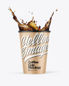 Kraft Coffee Cup w/ Splash Mockup