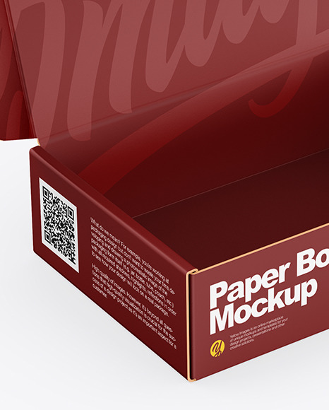 Opened Paper Box Mockup