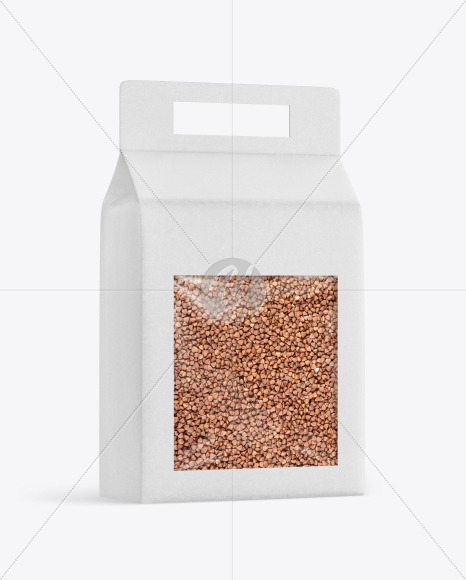 Kraft Box with Buckwheat Mockup