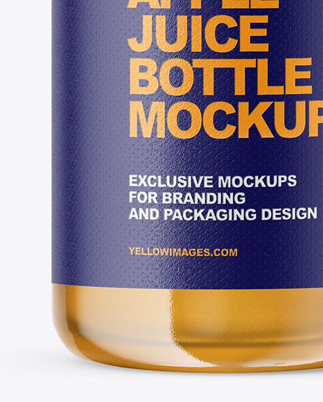 Apple Juice Bottle Mockup