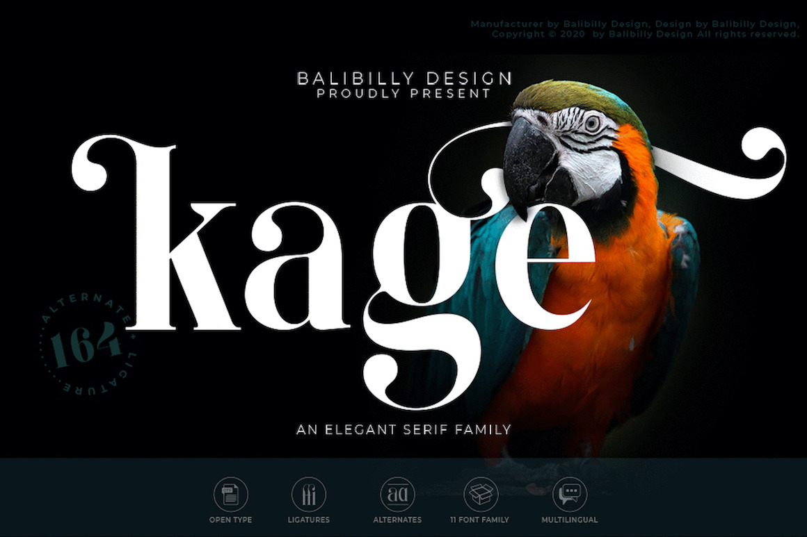 Kage - An elegant serif font