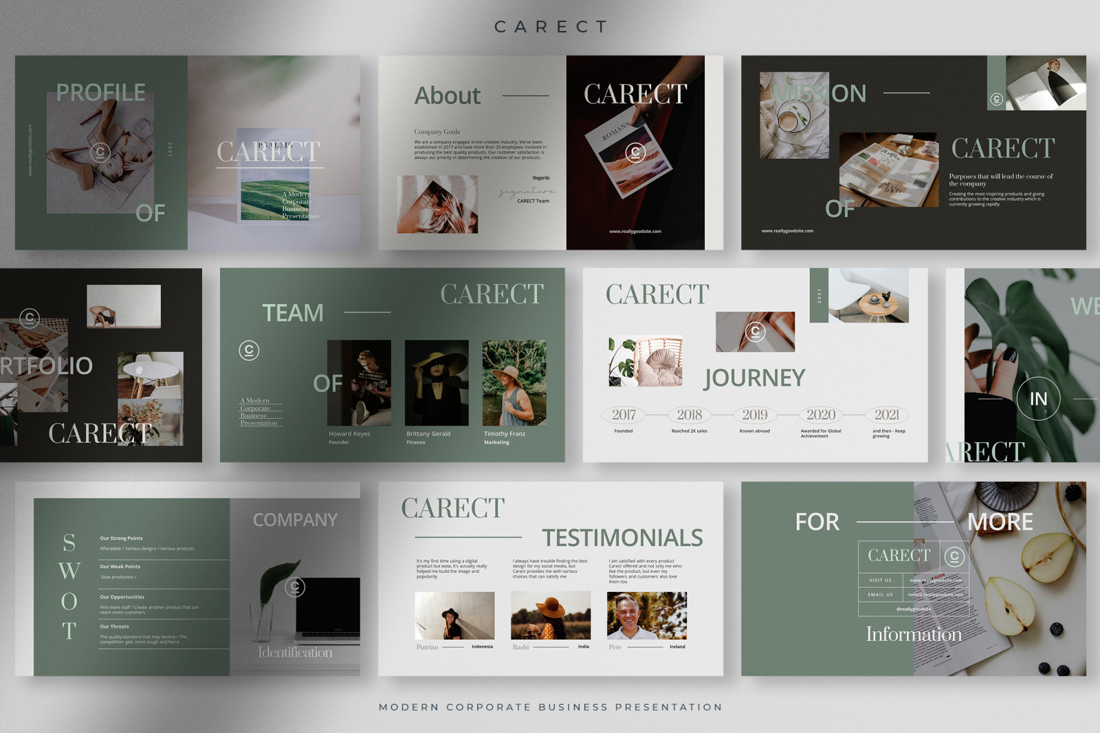Carect - Modern Sage Corporate Business Presentation Carect - Modern Sage Corporate Business Presentation