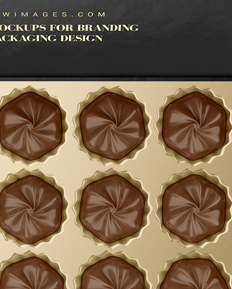 Box of Chocolate Sweets Mockup