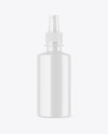 Glossy Plastic Spray Bottle Mockup