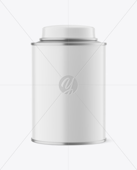 Matte Tea Tin Can Mockup