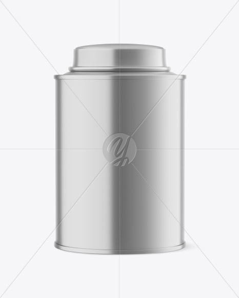 Metallic Tea Tin Can Mockup