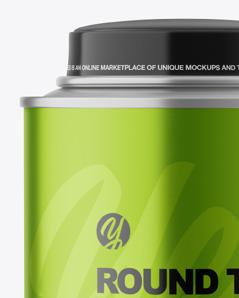 Metallic Tea Tin Can Mockup